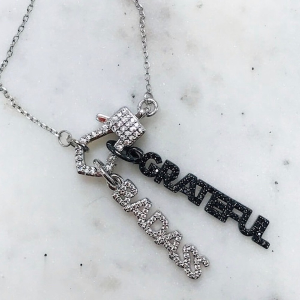 Pavé CZ “Clasp in Front” Necklace,avail 3 colors - Picture 7 of 8